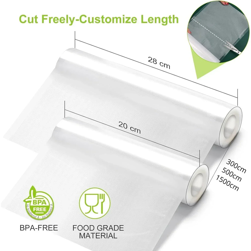 Embossed Vacuum Sealer Bags – Food Preservation Rolls for Sous Vide Cooking