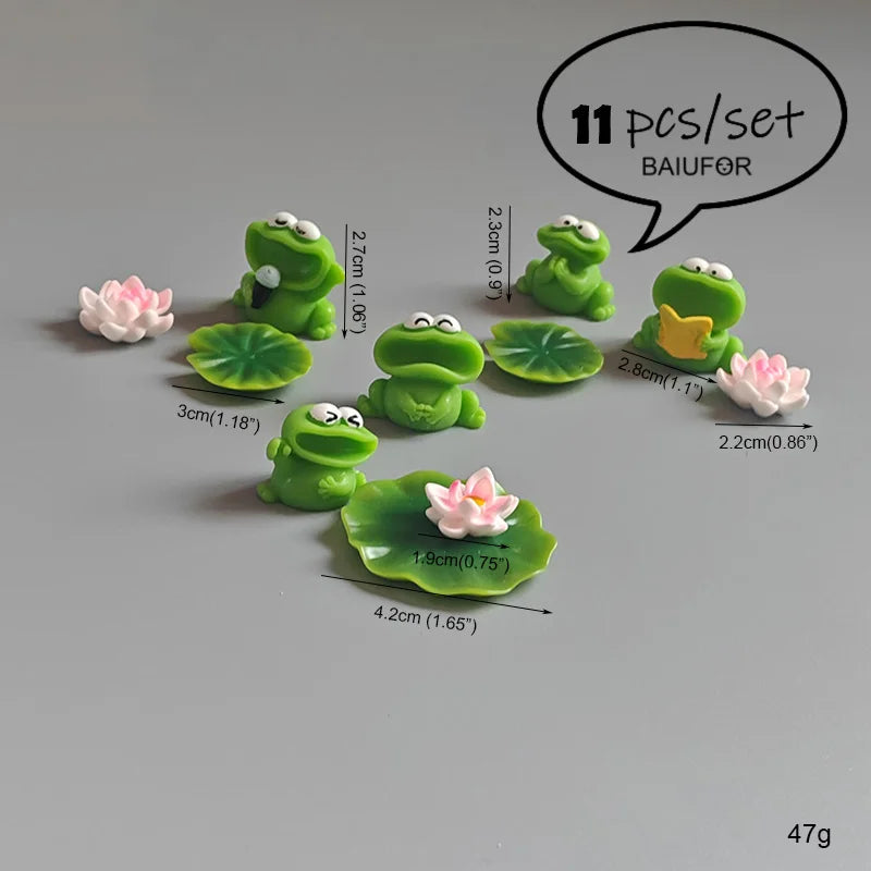 Miniature Duck Terrarium Figurines – Cartoon Animal Set for Fairy Gardens