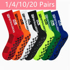 Non-Slip Silicone Grip Sports Socks – Mid-Calf Athletic Gear for Football Yoga
