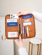 RFID Leather Passport Wallet – Anti-Theft Card Holder for Travel