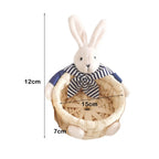 Miniature Easter Bunny Basket – Reusable Decorative Storage for Holiday Decor