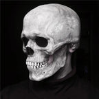 Full Head Skull Mask – Realistic Moveable Jaw for Halloween Cosplay