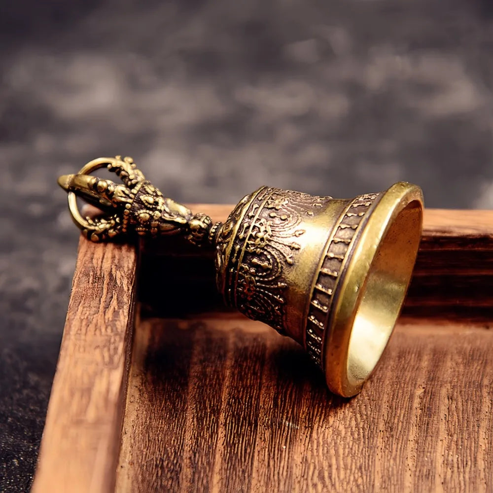 Antique Bronze Bell Pendant – Small Copper Craft for Jewelry Decoration