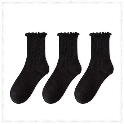 Ruffled Cotton Ankle Socks – Kawaii Lolita Accessories for Women