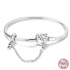 925 Sterling Silver Charm Bracelet – Adjustable Green Zircon for Birthday Gifts