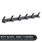 Modern Aluminum Wall Hooks – Black Towel Hanger for Bathroom and Coat Storage
