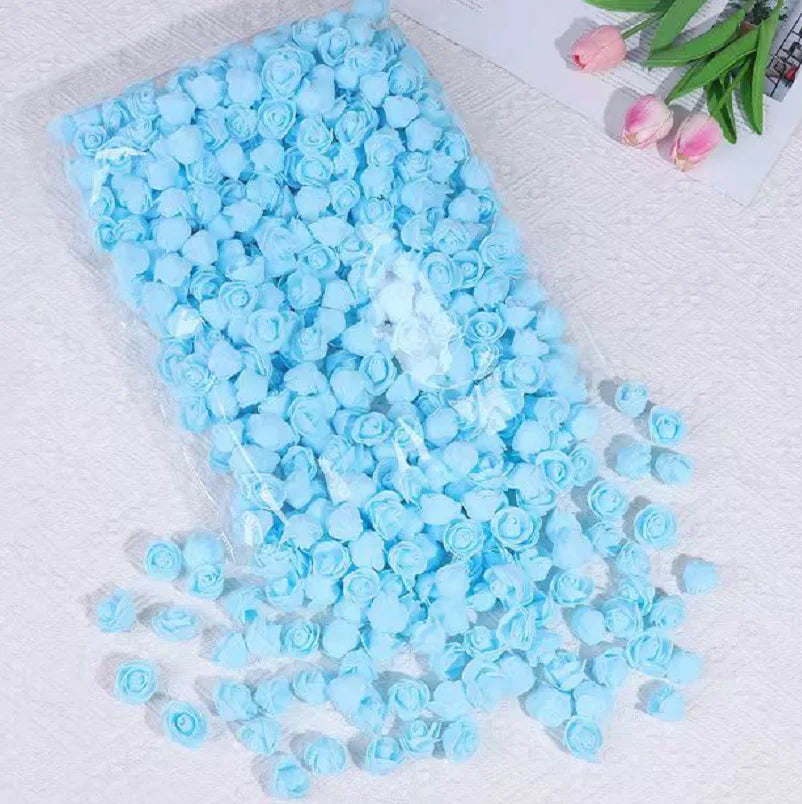 Mini PE Foam Rose Heads – Artificial Flowers for DIY Wedding Party Decor