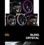 Crystal Rhinestone Steering Wheel Cover – Sparkling Auto Interior Decoration