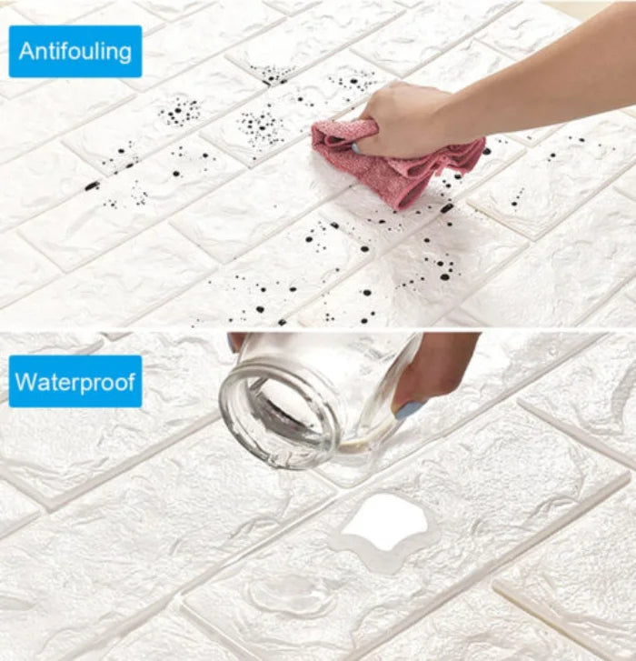 3D Self-Adhesive Brick Wallpaper – Peel and Stick Decor for Home DIY Projects