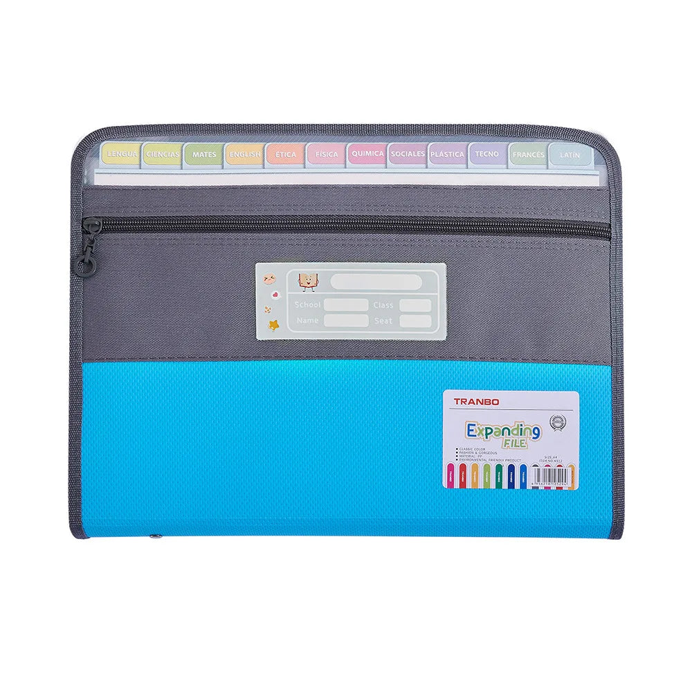 Accordion File Organizer – 13 Pockets with Zipper for School and Office