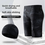 Camouflage Swim Trunks – Breathable Loose-fit Boardshorts for Men