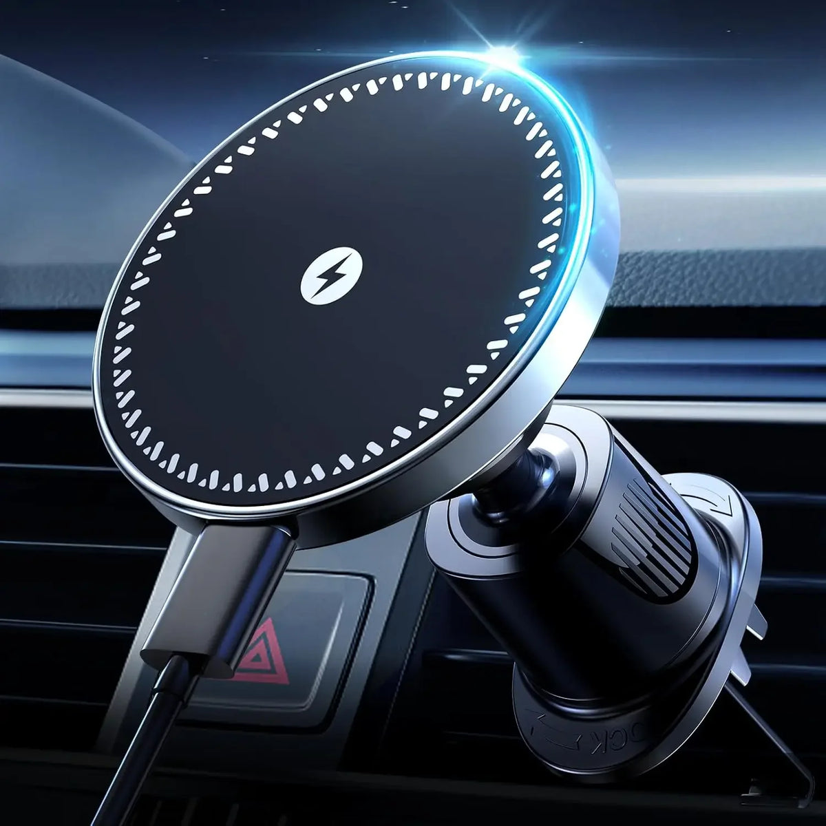 Magnetic Wireless Car Charger – 15W Air Vent Mount for iPhone 16 15 14 13 12