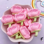 Resin Cherry Blossom Flatbacks – Colorful DIY Stones for Scrapbook Crafts
