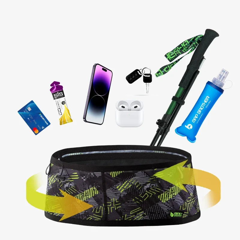 Woven Elastic Sports Waist Belt – Race Number Holder for Triathlon Marathon