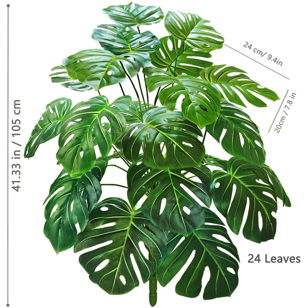 Artificial Tropical Leaf Plant – 60-103cm Potted Faux Greenery for Home Decor