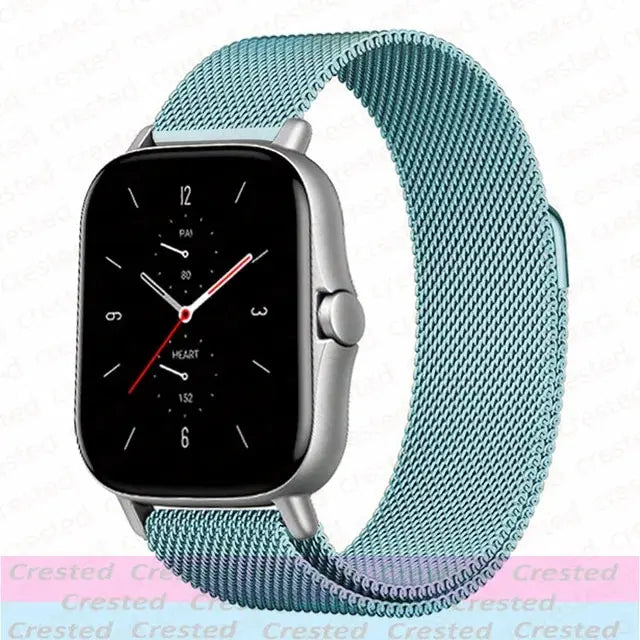 Milanese Stainless Steel Watch Band – 20mm 22mm Strap for Amazfit Smartwatches