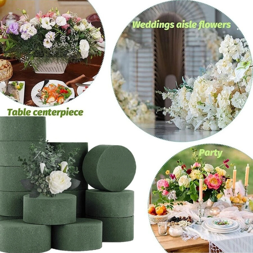 Round Floral Foam Blocks – Dry Artificial Flower Mud for DIY Arrangements