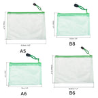 Waterproof Mesh Zipper Pouches – PVC Document File Bags for Office Stationery