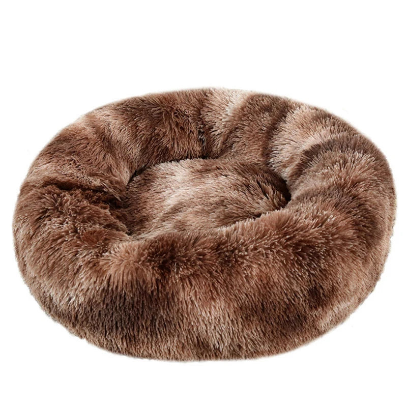 Plush Round Pet Bed – Warm Washable Sofa for Small to Large Dogs and Cats