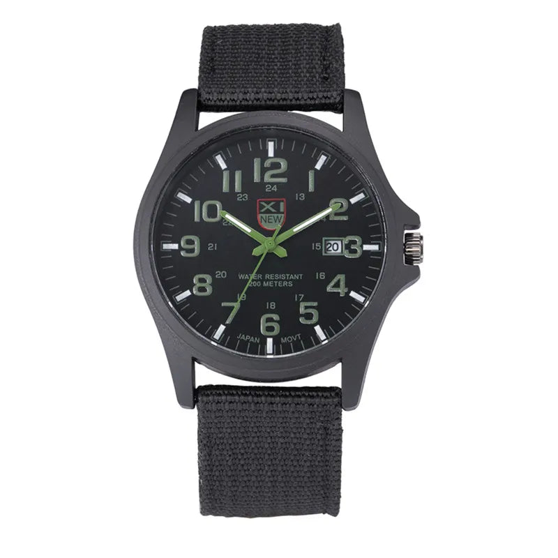XINEW Nylon Band Quartz Watch – Military Casual Wristwatch for Men