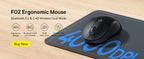 Wireless Bluetooth Mouse – Silent 1600 DPI Optical for Laptop and Tablet