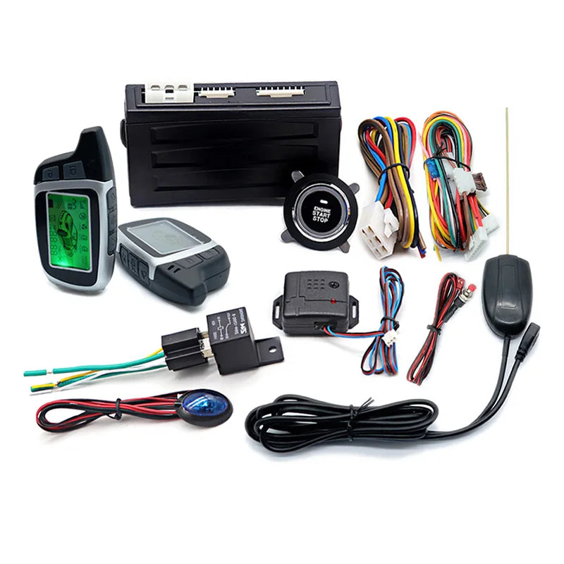 Universal Car Alarm System – Push Button Remote Start for Vehicle Security