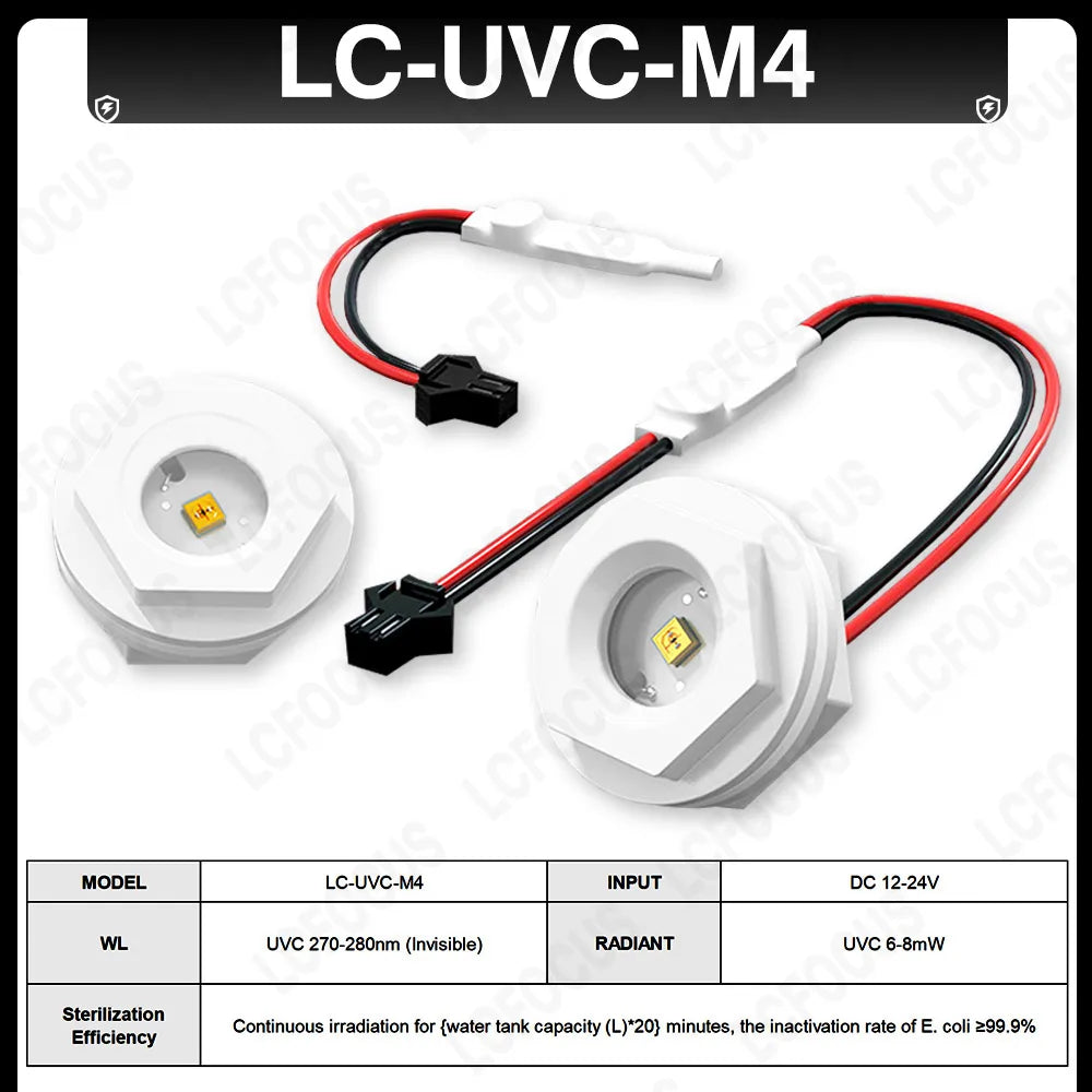 Deep UV UVC LED Lamp – 270nm-280nm Ultraviolet Light for Water Sterilization