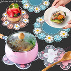 Sakura Daisy Silicone Coaster – Heat Resistant Placemat for Dining Tables