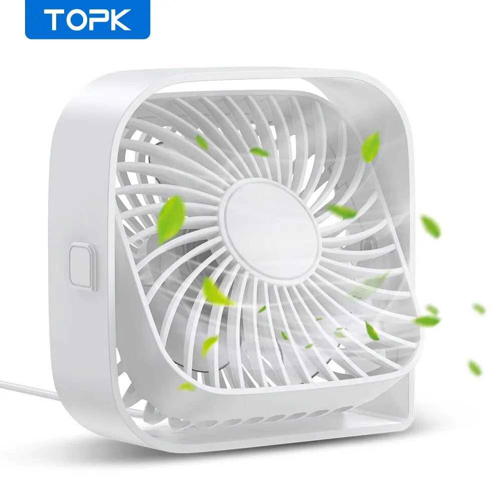 Portable Mini Desk Fan – 360 Degree Quiet USB Cooling for Home and Camping