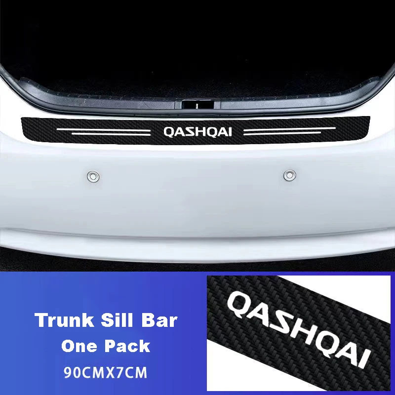 Carbon Fiber Door Threshold Stickers – Protective Scuff Guards for Nissan Qashqai