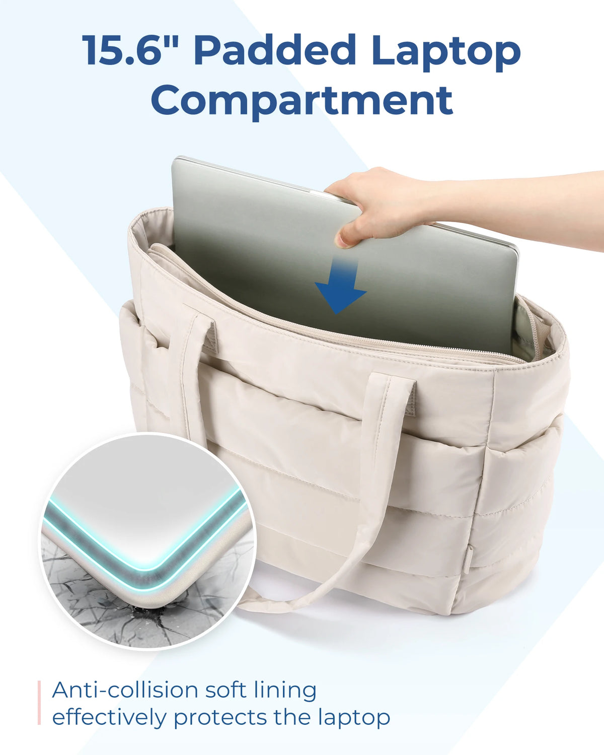 Large Capacity Tote Bag – Solid Color Commuter Handbag for Work and School