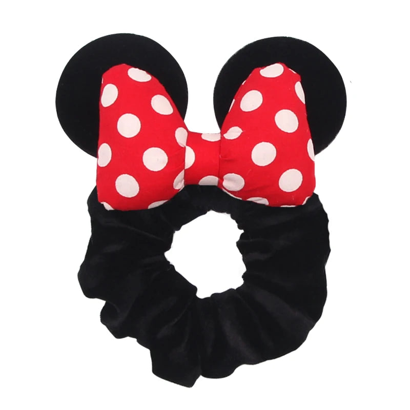 Velvet Sequin Mouse Ear Scrunchies – Elastic Hair Accessories for Kids Party