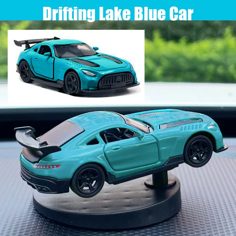 Drift Car Dashboard Ornament – Swinging Sports Racing Model for Auto Decor