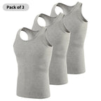 Cotton Sleeveless Vests – Multi-size Solid Sports Tanks for Men and Teenagers