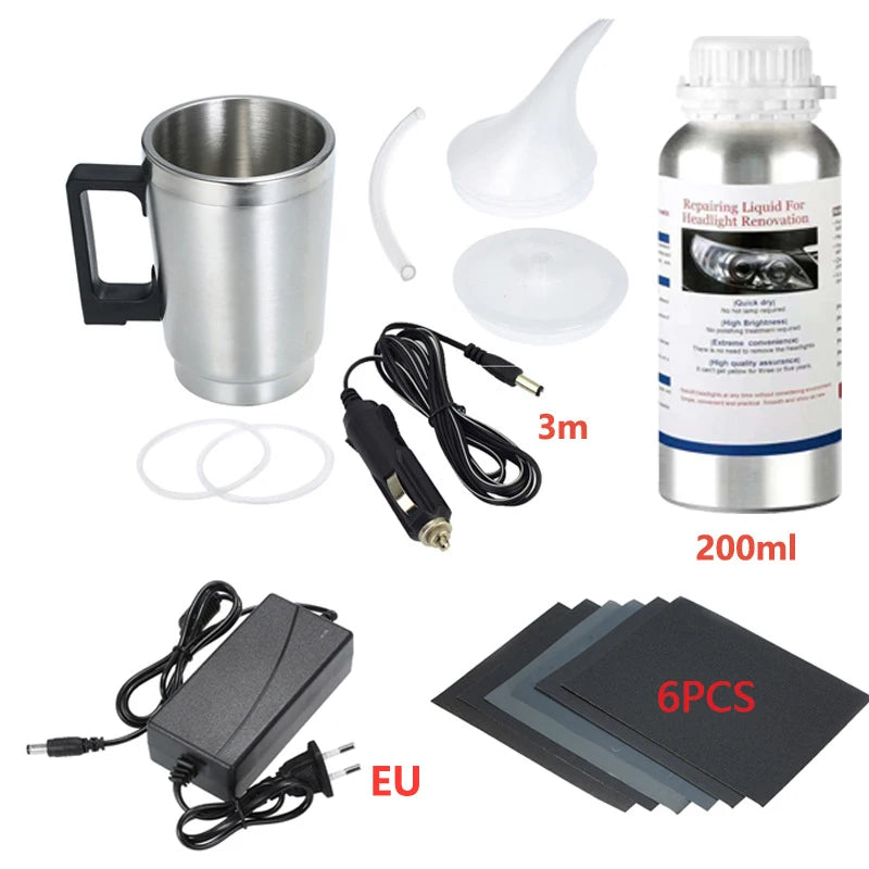 Car Headlight Restoration Kit – Professional Lens Repair Liquid Tool