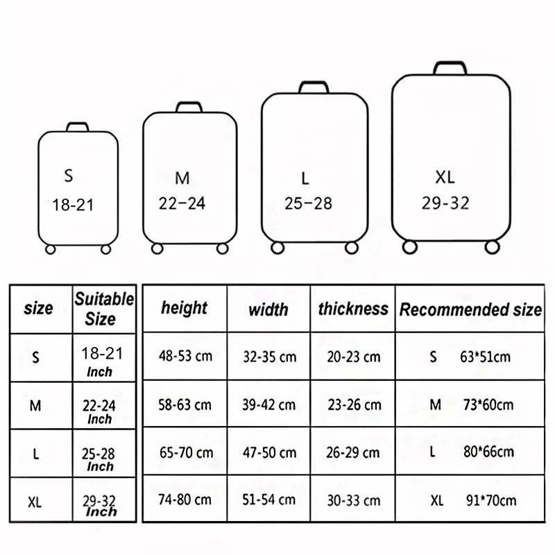 Stretch Fabric Luggage Cover – Elastic Protective Case for 18-32 Inch Suitcases