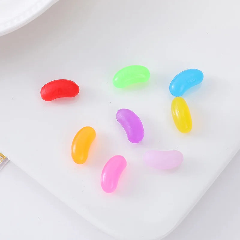 Jelly Bean Candy Cabochons – Resin Fake Sweets for Dollhouse Craft Decor