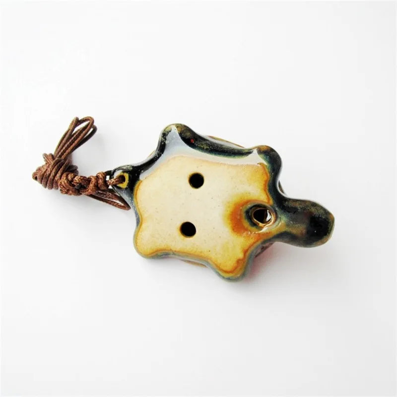 Ceramic Tortoise Alto Ocarina – 6-Hole Musical Flute for Kids and Beginners
