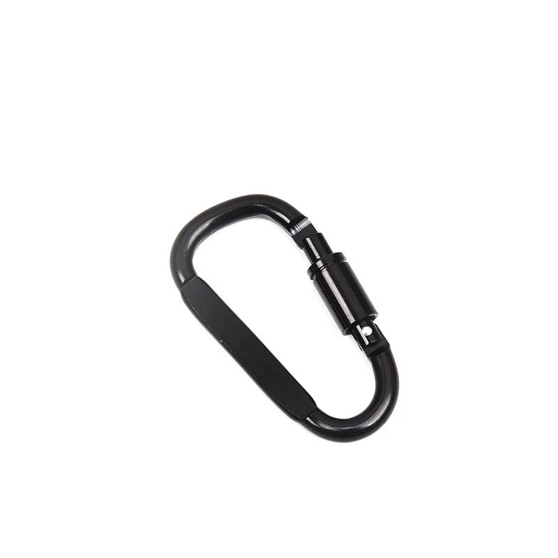 Aluminum D-Shaped Carabiners – 8cm Tactical Clips for Outdoor Camping Gear