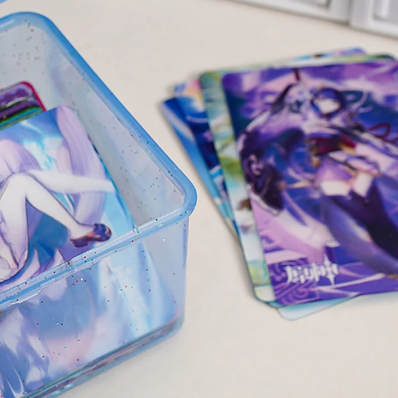 Transparent Plastic Storage Box – Desktop Organizer for Photocards and Stationery