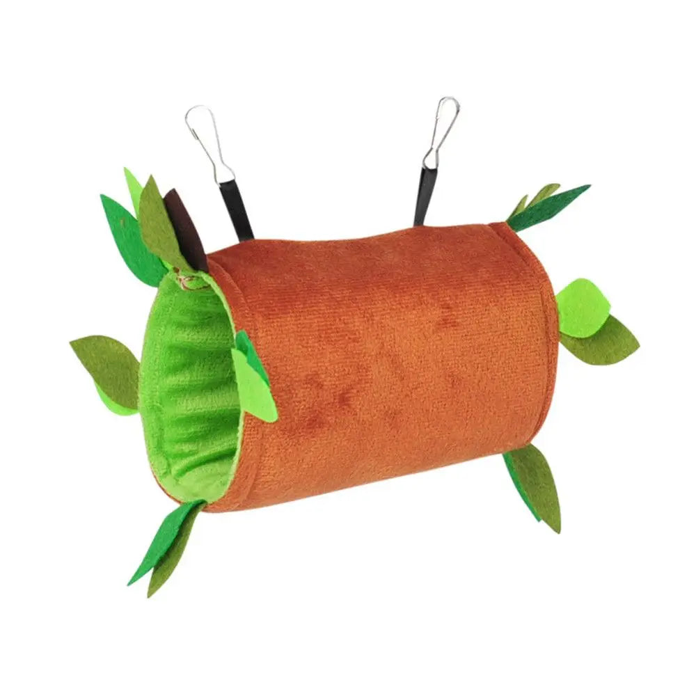 Plush Hamster Hanging Tunnel – Warm Cage Swing Set for Small Animals