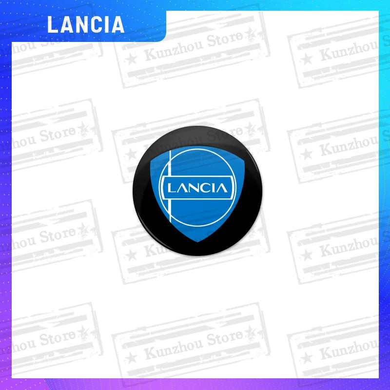 Car Key Fob Emblem – 14mm 3D Logo Badge for Lancia Automotive Keys