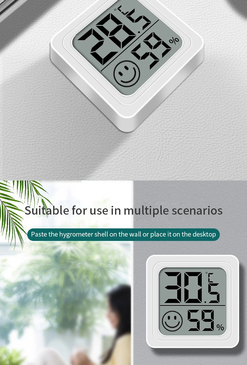 Digital LCD Thermometer Hygrometer – Indoor Temperature Humidity Gauge for Home
