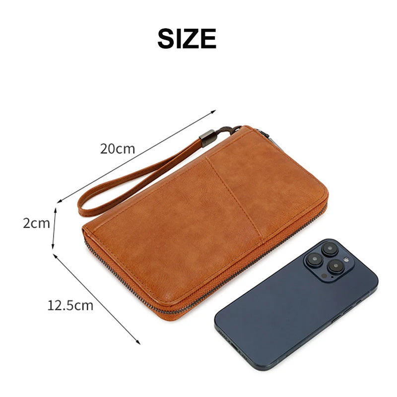 RFID Leather Passport Wallet – Anti-Theft Card Holder for Travel