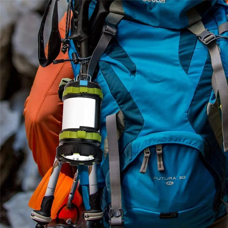 Rechargeable LED Camping Lantern – Waterproof Power Bank for Outdoor Hiking