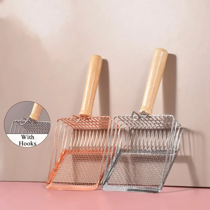 Stainless Steel Cat Litter Scoop – Durable Mesh Sifter for Pet Cleaning