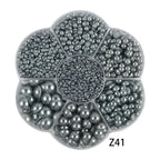 Half Round Flatback Pearl Beads – Assorted Sizes for DIY Jewelry and Nail Art