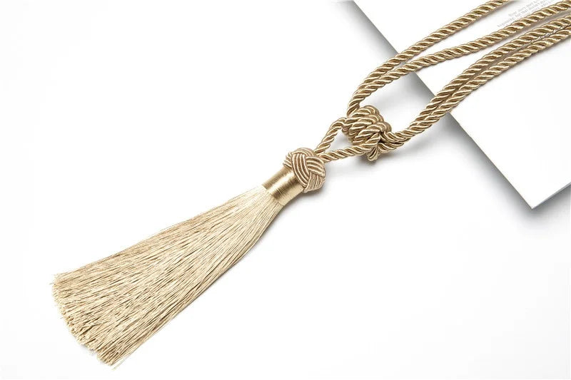 Handmade Tassel Curtain Tieback – Decorative Drapery Holdback for Home Decor