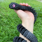 60cm 3D Printed Articulated Snake – Luminous Realistic Desktop Ornament