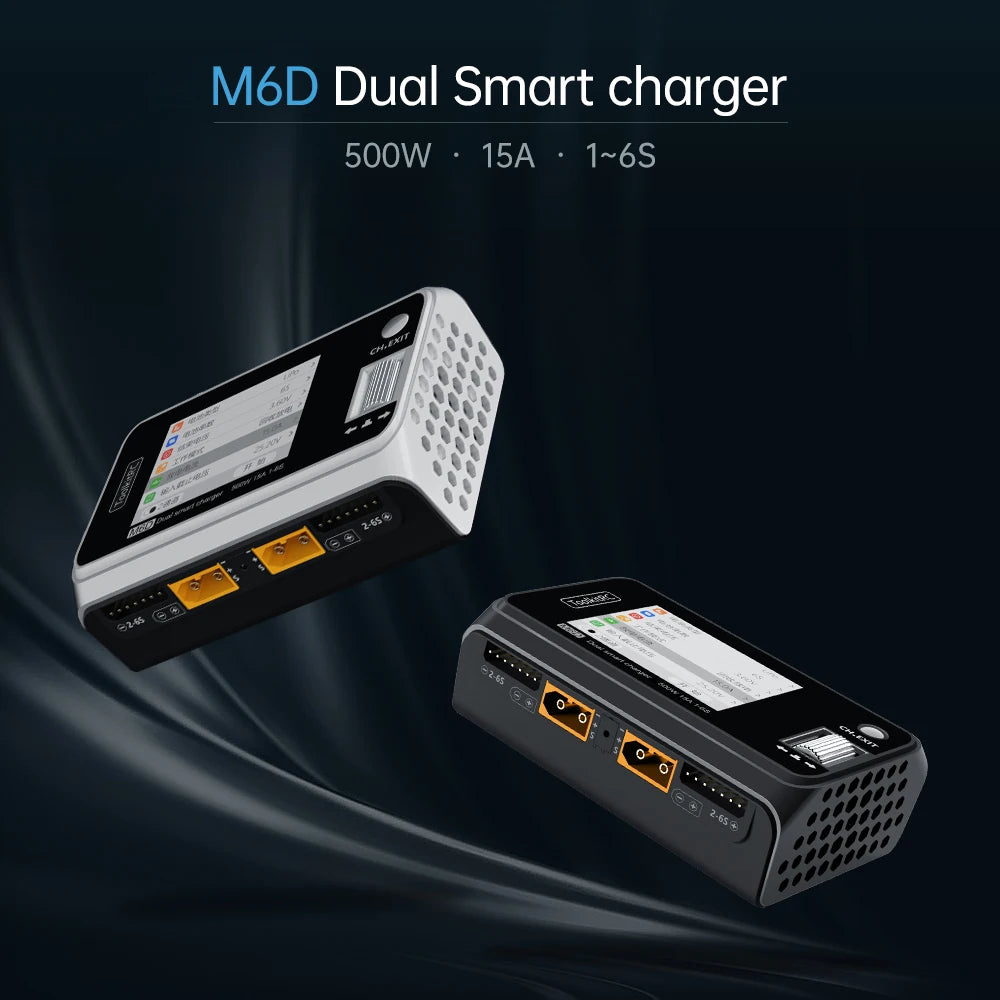 Dual Channel Smart Charger – 500W 15A for FPV Drone Lipo Batteries